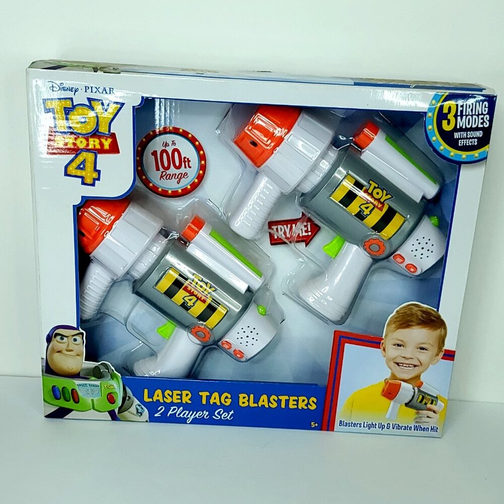 Disney Pixar Toy Story 4 Laser Tag 2-Player Set Blasters NEW eKids RARE NEW